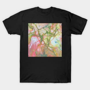 Pink and Green Abstract T-Shirt